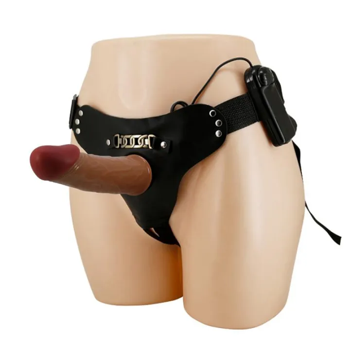 Arnés con Dildo Hueco y Vibración con Control Remoto Starks de Prettylove
