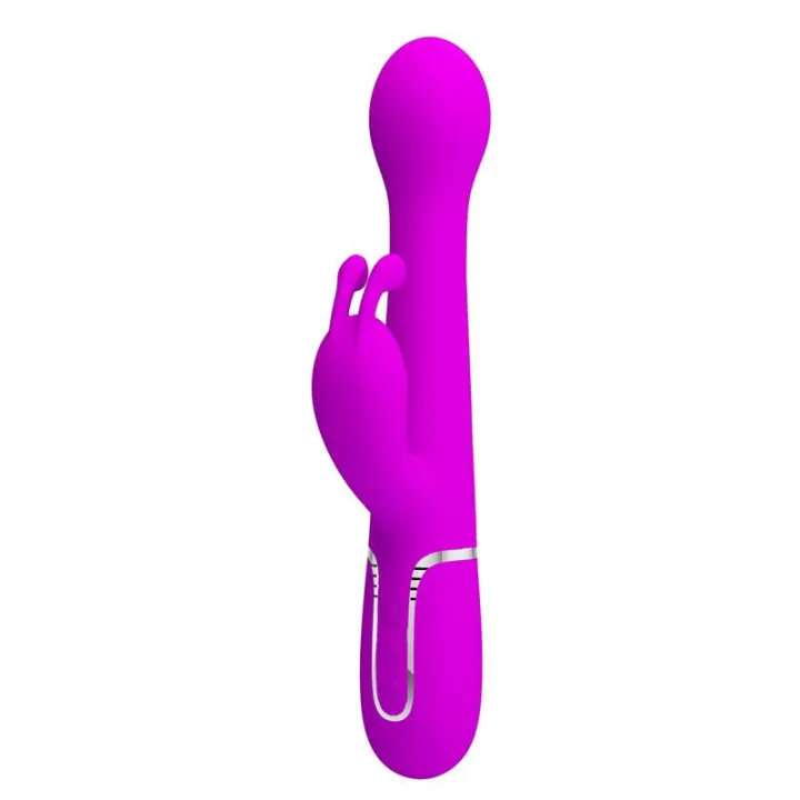 Vibrador con Thrusting y Bolas Rotatorias Dejon Rosa de Prettylove