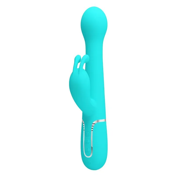 Vibrador con Thrusting y Bolas Rotatorias Dejon Azul de Prettylove