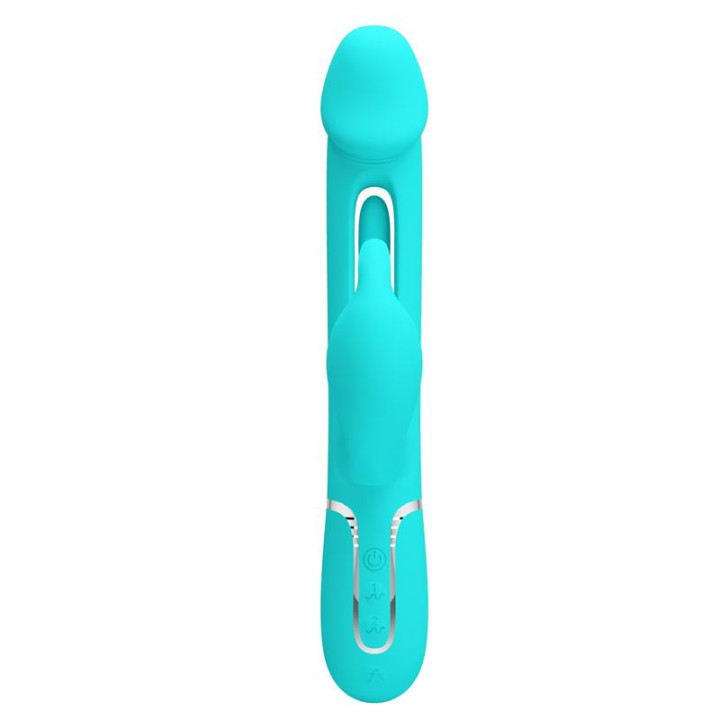 Vibrador con Lengua Kampas Verde de Prettylove | VibraZon