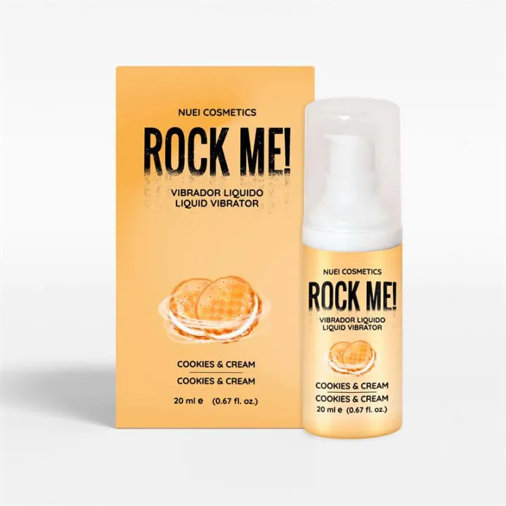 Rock Me! Vibrador Liquido Cookies and Cream 20 ml de Nuei Cosmetics