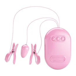 Surprise Box Huevo Vibrador y Pinzas para Pezones con Electro Estimulación Rosa de Prettylove