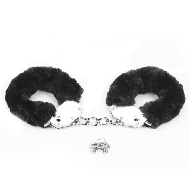 Esposas Metálicas con Pelo Negro de Lovetoy | VibraZon