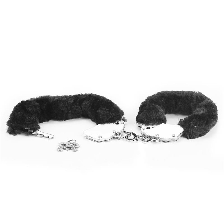 Esposas Metálicas con Pelo Negro de Lovetoy | VibraZon