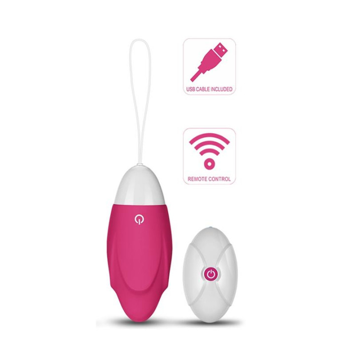Huevo Vibrador iJoy Control Remoto USB Rosa de Lovetoy | VibraZon