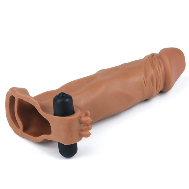 Funda para el Pene con vibración Add 2 Pleasure X-Tender Marrón de Lovetoy | VibraZon