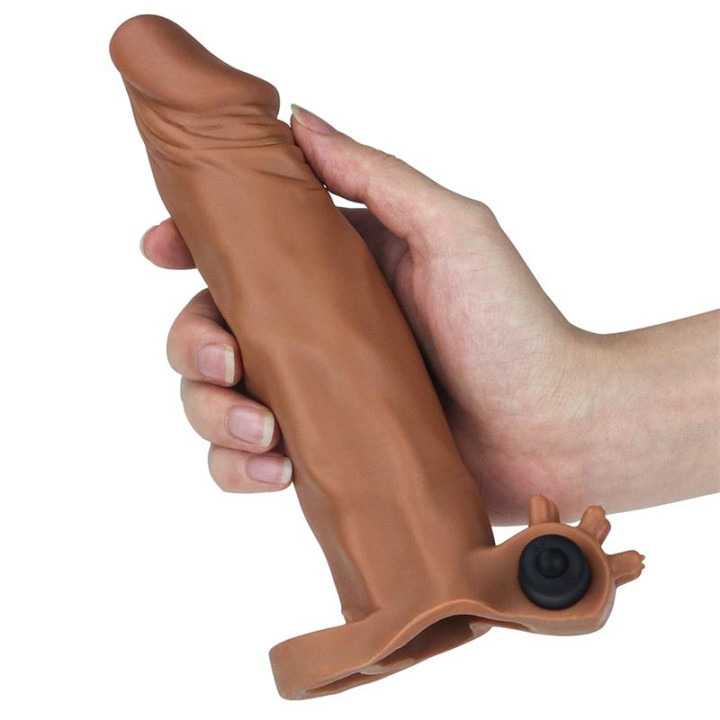 Funda para el Pene con vibración Add 2 Pleasure X-Tender Marrón de Lovetoy | VibraZon
