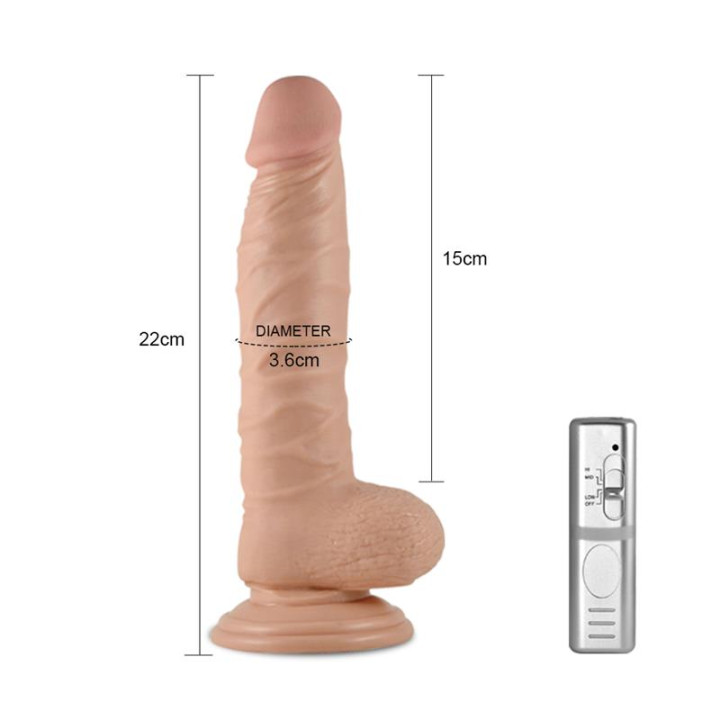Dildo Real Extreme con Vibración 8.5 Natural de Lovetoy | VibraZon