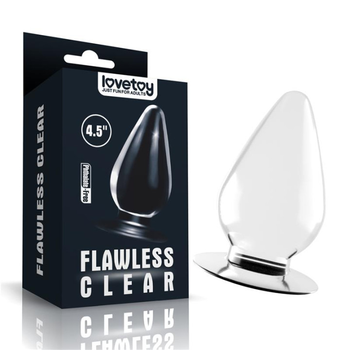Plug Anal Flawless Clear 4.5 Transparente de Lovetoy | VibraZon