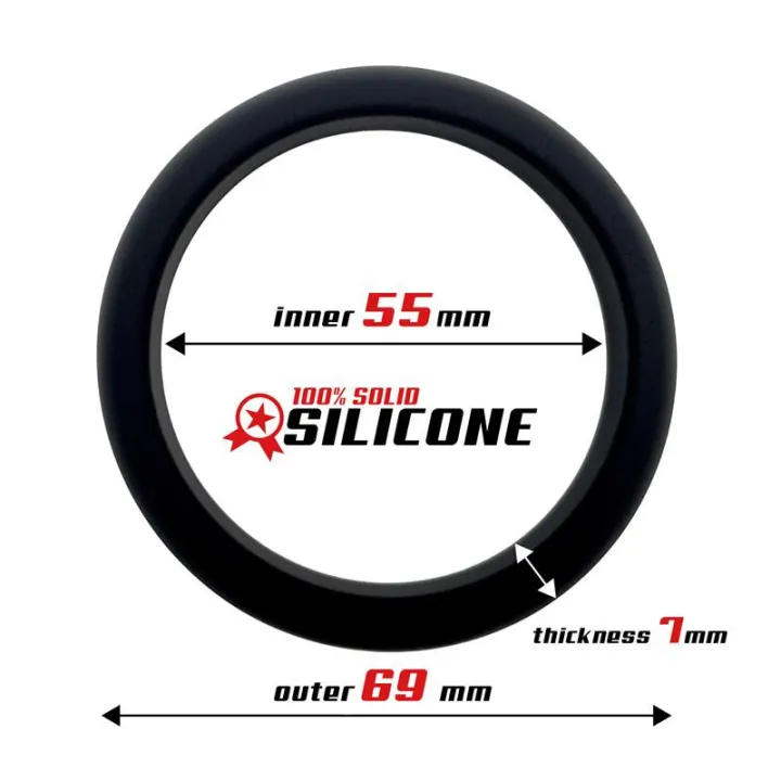 Anillo para el Pene Silicona Sólida 5.5 cm Negro de Beast Rings