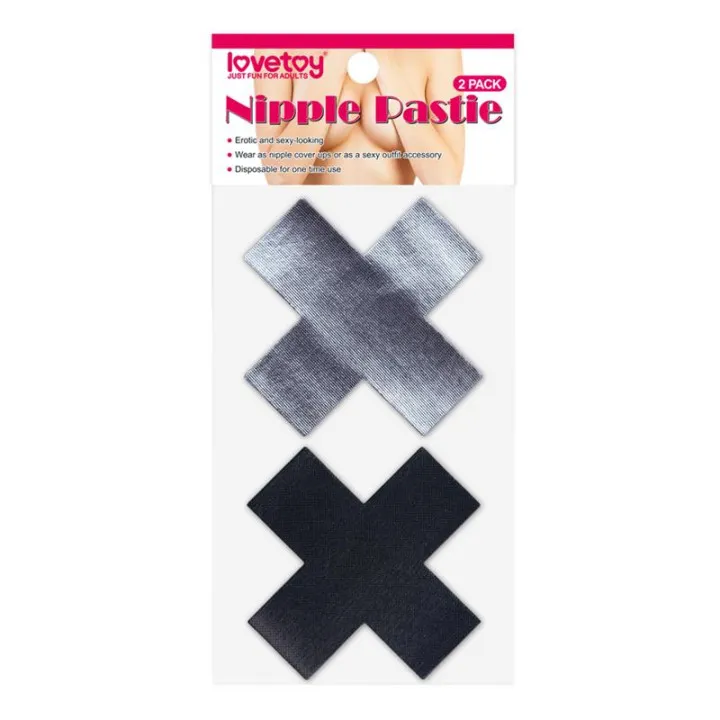 Pack Pezoneras Cruces Negro y Gris de Lovetoy