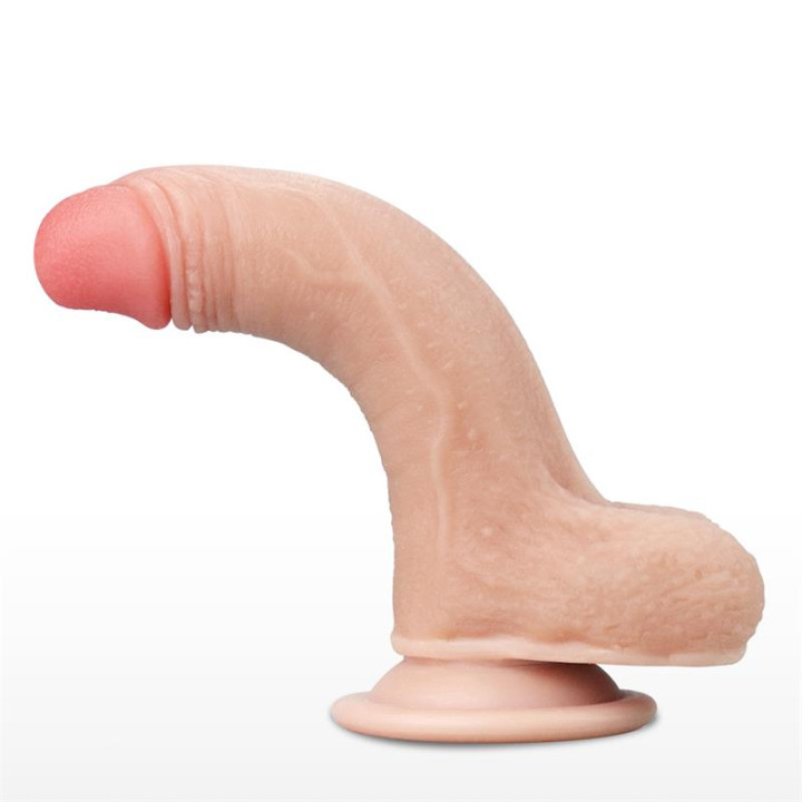 Dildo con Piel Retractil 7 Natural de Lovetoy | VibraZon