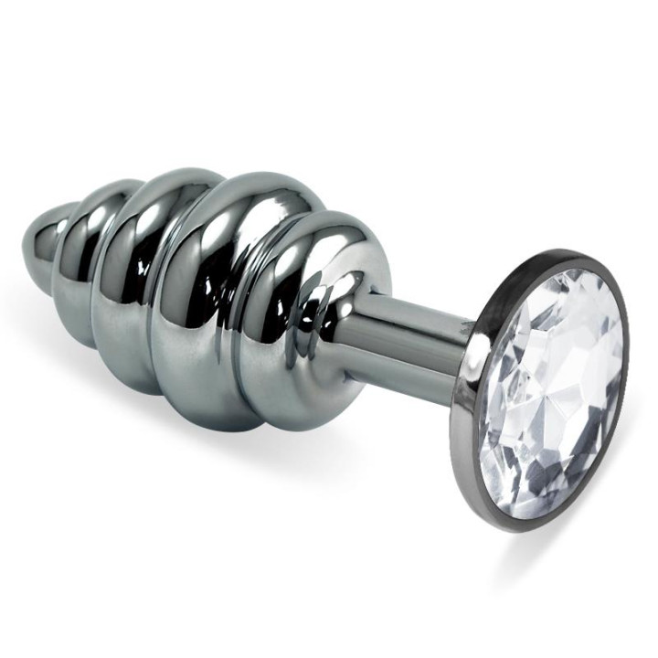 Plug Anal en Espiral Rosebud con Joya Transparente de Lovetoy | VibraZon