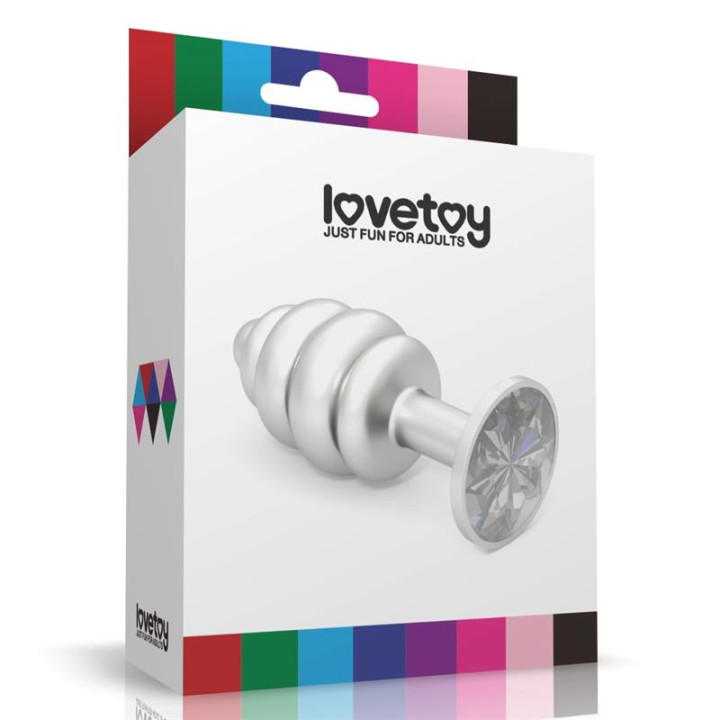 Plug Anal en Espiral Rosebud con Joya Transparente de Lovetoy | VibraZon