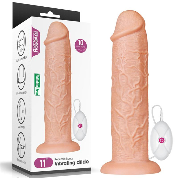 Dildo King 11 con Vibración Natural de Lovetoy | VibraZon