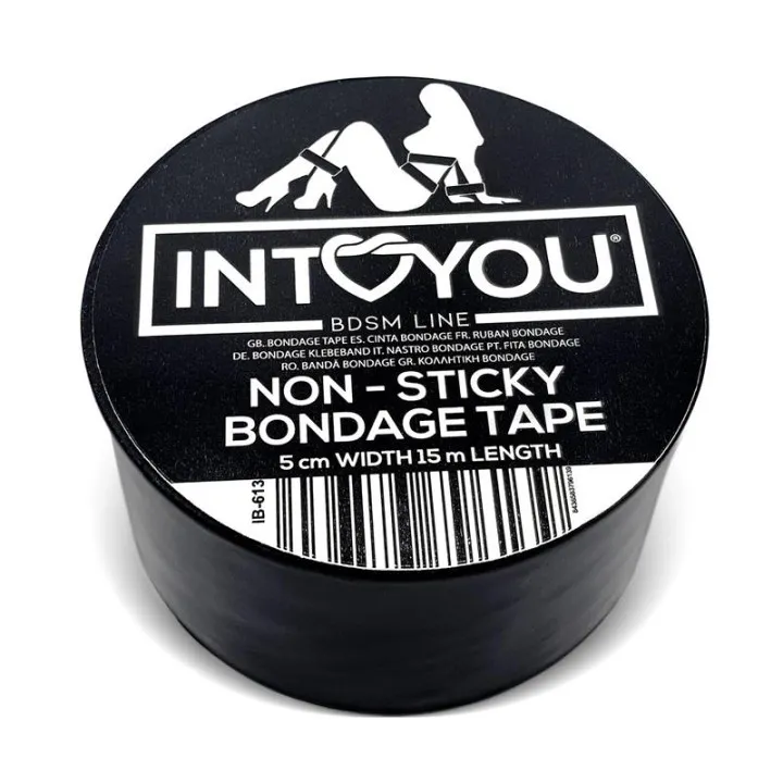 Cinta de Bondage No Pegajosa Negro 5 metros de Intoyou Bdsm Line