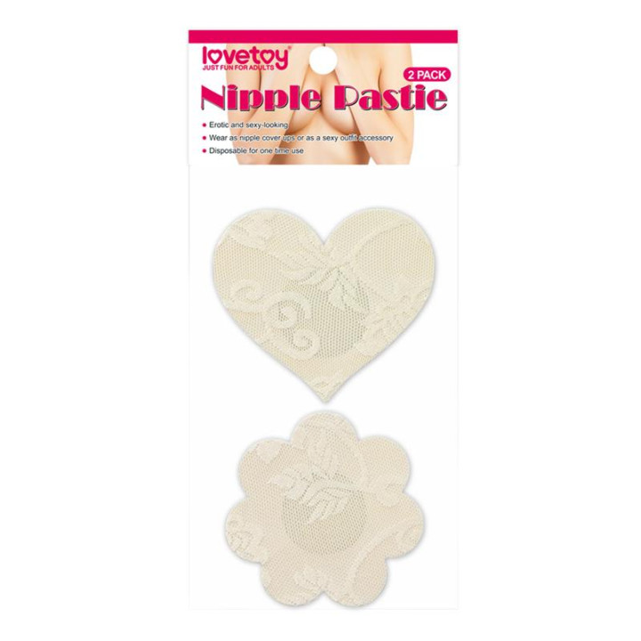 Pack Pezoneras Flor y Corazón Beige de Lovetoy | VibraZon