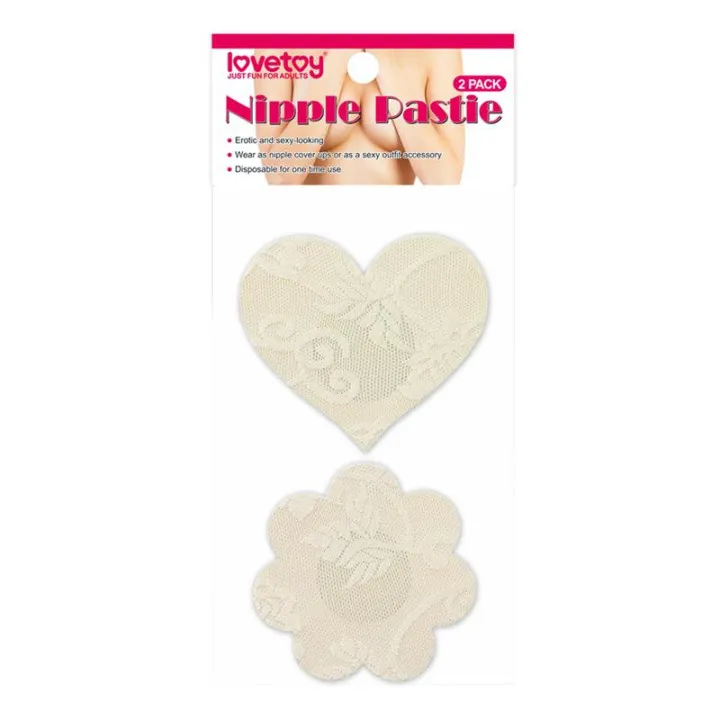 Pack Pezoneras Flor y Corazón Beige de Lovetoy
