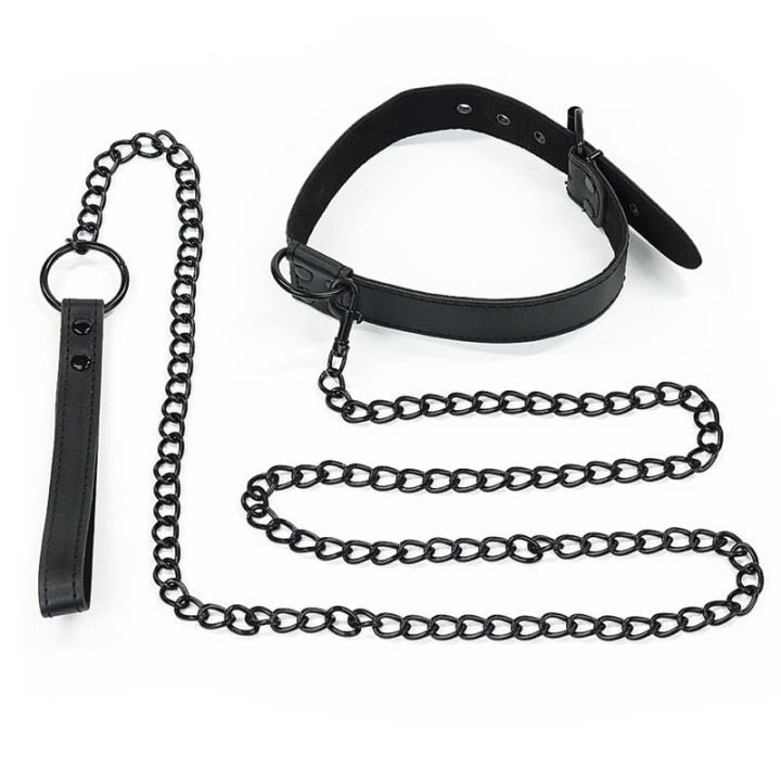 Collar con Correa Negro Mate de Lovetoy | VibraZon