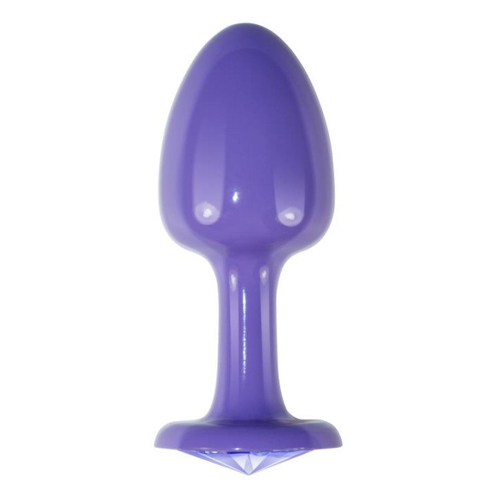 Plug Anal de Metal Púrpura Rosebud con Joya Azul de Lovetoy | VibraZon
