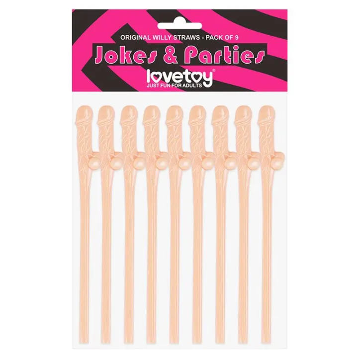 Pajita de Pene Pack de 9 de Lovetoy