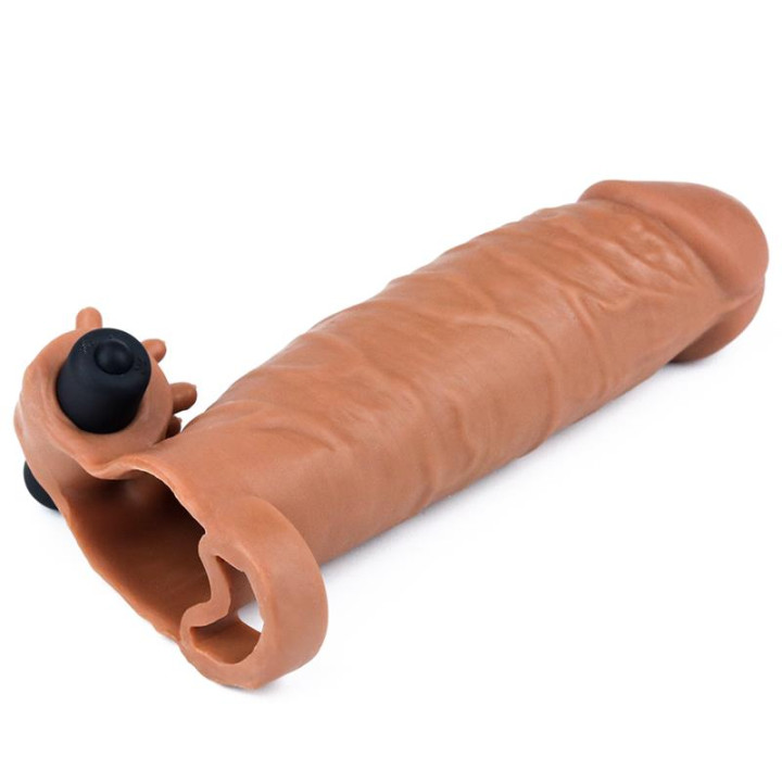 Funda para el Pene con Vibración Add 2 Pleasure X Tender Marrón de Lovetoy | VibraZon