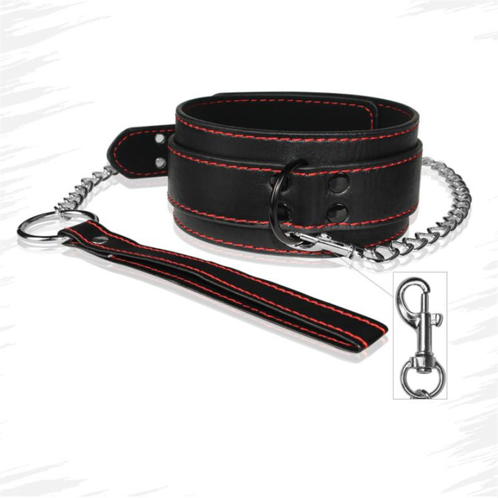 Collar y Correa Bondage Negro de Lovetoy | VibraZon