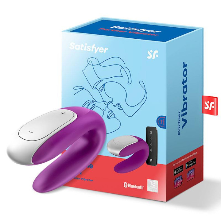 Double Fun Vibrador para Parejas con APP y Control Remoto Violeta de Satisfyer | VibraZon