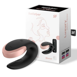Double Love Luxury Vibrador Para Parejas con APP Negro de Satisfyer | VibraZon