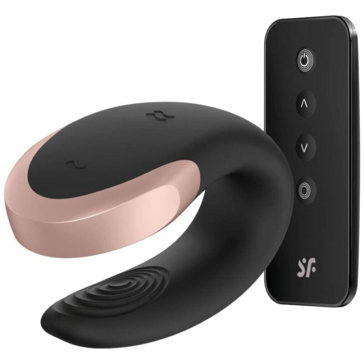Double Love Luxury Vibrador Para Parejas con APP Negro de Satisfyer | VibraZon