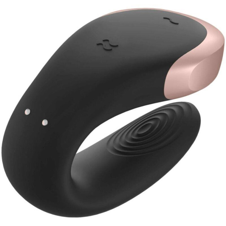 Double Love Luxury Vibrador Para Parejas con APP Negro de Satisfyer | VibraZon