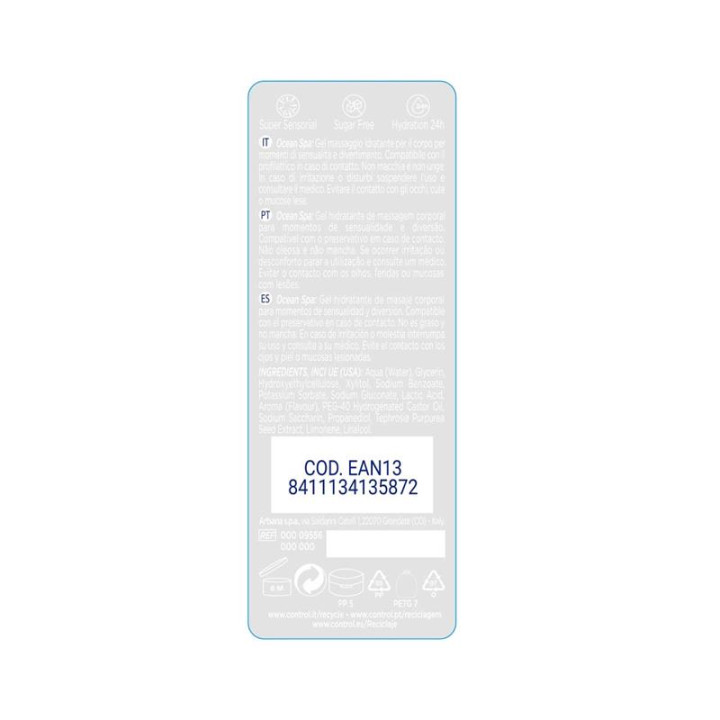 Gel de Masaje Mediterranean Sea 200 ml de Control | VibraZon
