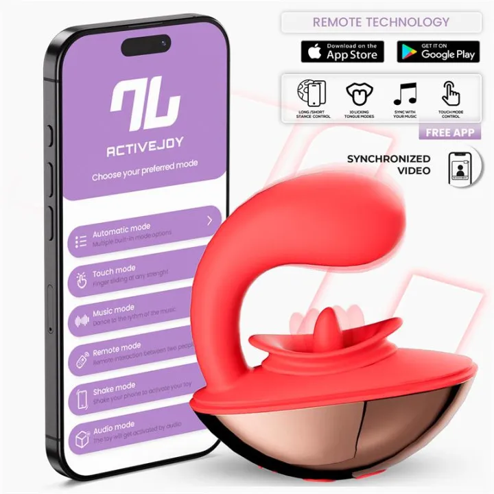Rondy Estimulador con Vibración y Lengua con APP de Intoyou App Series