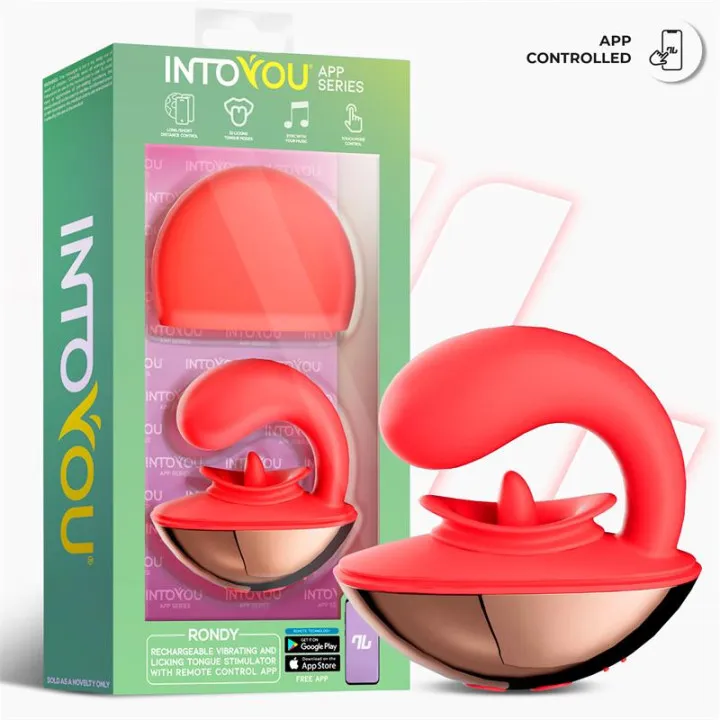 Rondy Estimulador con Vibración y Lengua con APP de Intoyou App Series