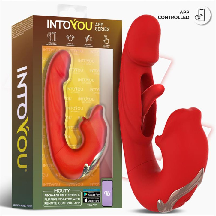 Mouty Vibrador Función Mordisqueo y Flipping con APP de Intoyou App Series | VibraZon