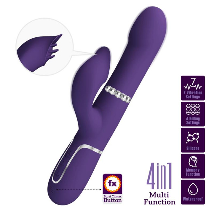 Zalin Rolling Vibrador con Bolas Rotatorias USB de Prettylove | VibraZon
