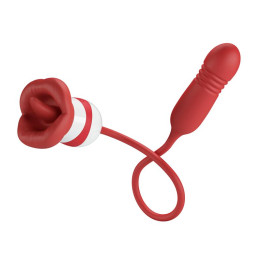 Estimulador de Boca Lameteo y Bala Vibradora con Thrusting Ashlyn de Prettylove | VibraZon