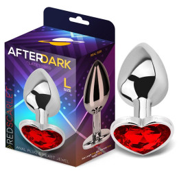 Plug anal Base Corazón Red Scarlet Talla L de Afterdark | VibraZon