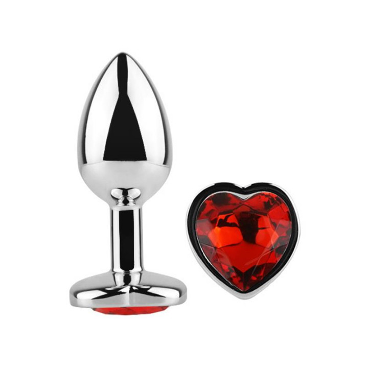 Plug anal Base Corazón Red Scarlet Talla L de Afterdark | VibraZon