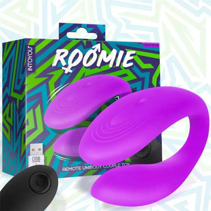 Roomie Vibrador para Parejas Silicona Líquida Unibody Control Remoto USB de Intoyou