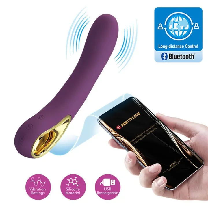 Ethan Vibrador con APP Púrpura de Prettylove