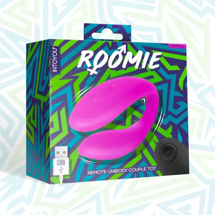 Roomie Vibrador para Parejas Silicona Líquida Unibody Control Remoto USB de Intoyou