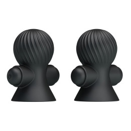 Funda para los Pezones con Vibración Negro de Prettylove | VibraZon