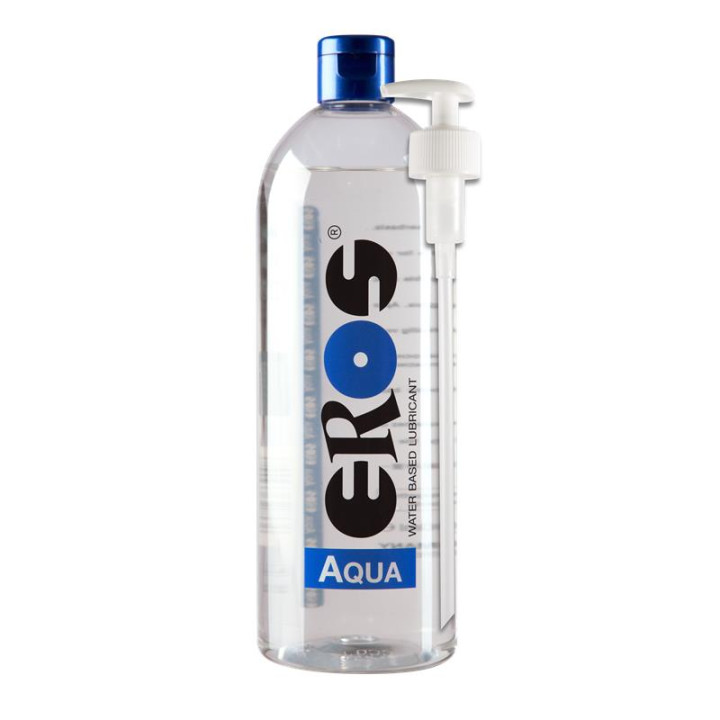 Lubricante Base Agua Aqua Botella dispensador 1000 ml de Eros | VibraZon