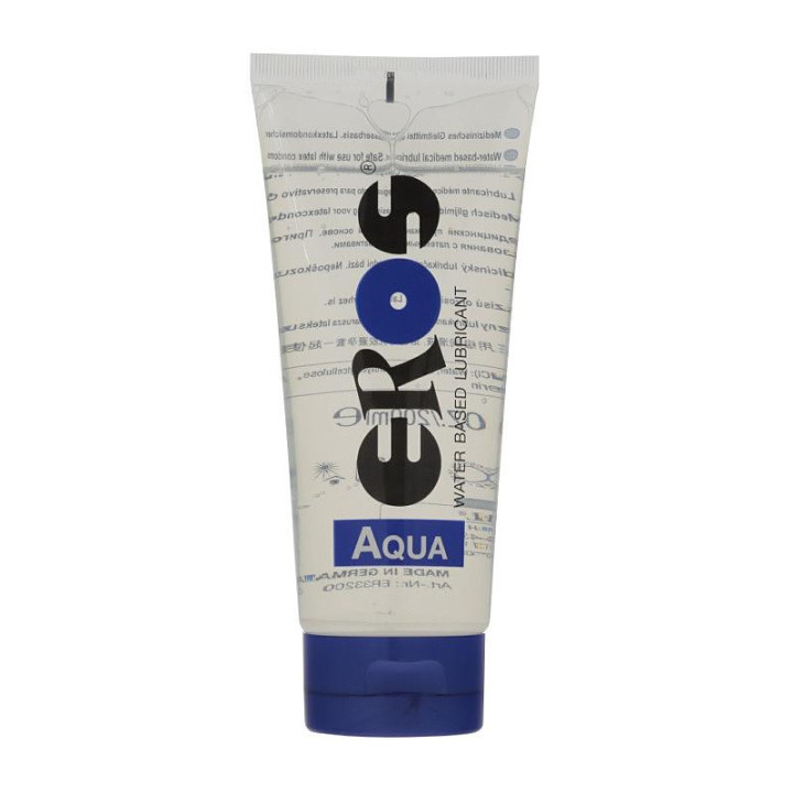 Lubricante Base Agua Aqua Tubo 200 ml de Eros | VibraZon
