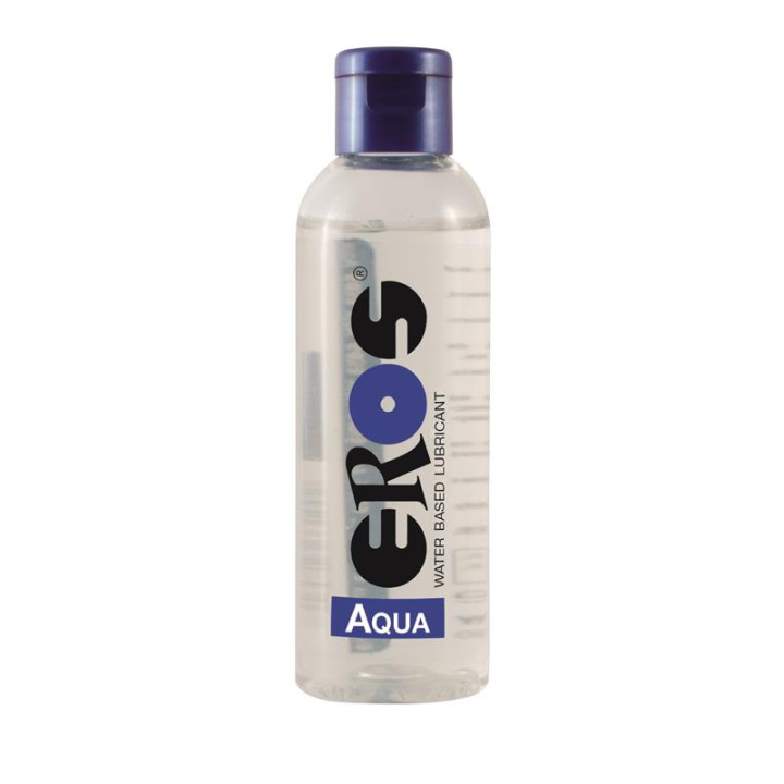 Lubricante Base Agua Aqua Botella 100 ml de Eros | VibraZon