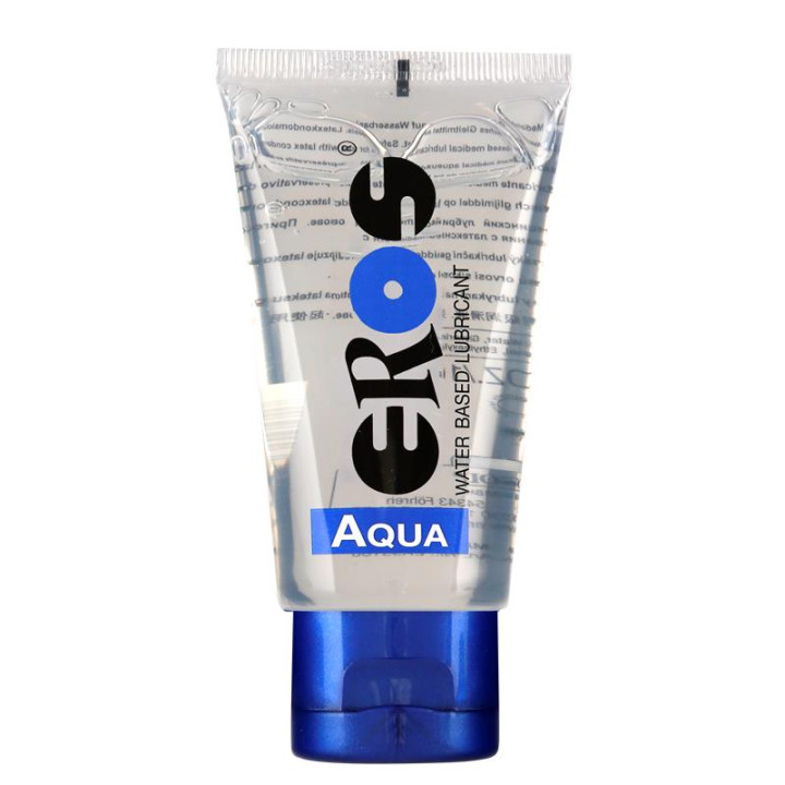 Lubricante Base Agua Aqua Tubo 50 ml de Eros | VibraZon