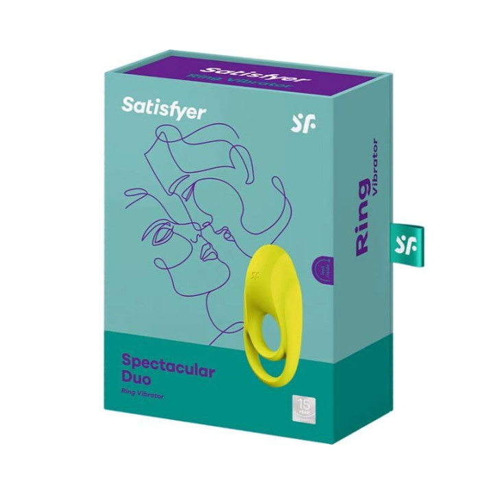 Anillo para el Pene Spectacular Duo Amarillo Neón de Satisfyer | VibraZon