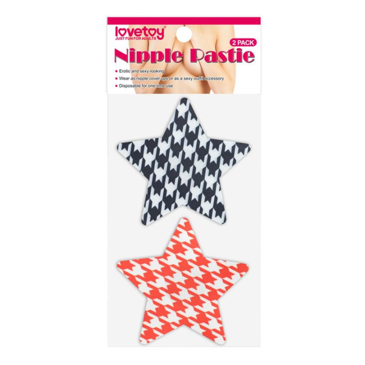 Pack Pezoneras Estrella Rojo y Negro de Lovetoy | VibraZon