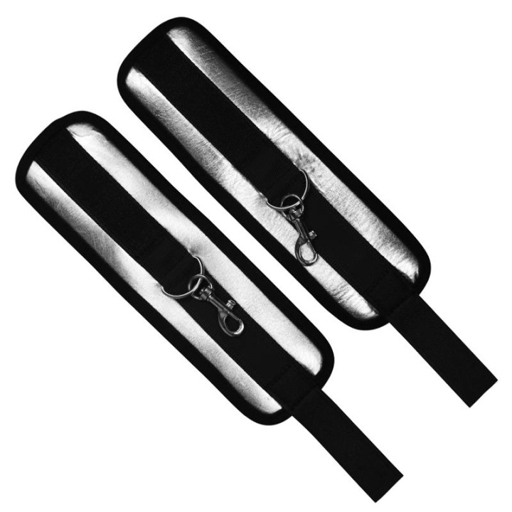 Esposas Velcro Negro y Plateado de Lovetoy | VibraZon